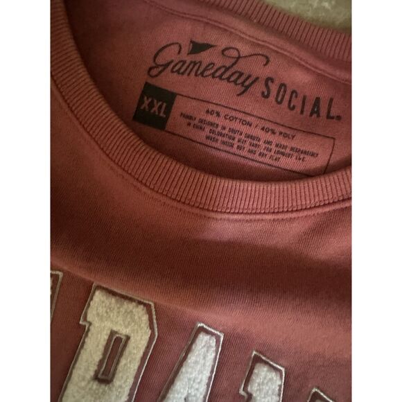 NWT Gameday Social XXL 2XL Alabama Allen Chenille Comfort Crew Neck Sweatshirt - Picture 2 of 6